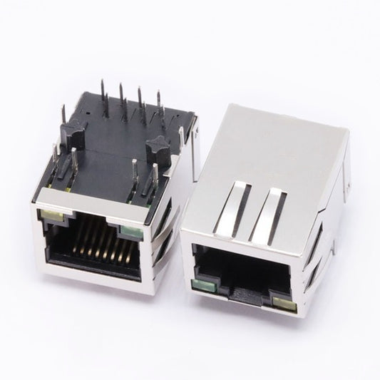 TW1137ABNL, 100 Base RJ45 with Transformer Tab Down with Green/Yellow Led - TeleWire Technology