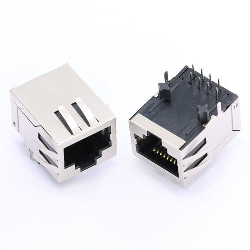 RJ45 Modular Jack Connector without Transformer Tab Down - TWE222XCNL - Main View