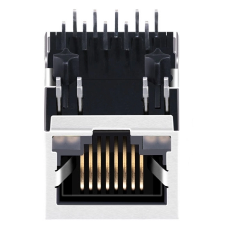 TW1971H5NL, 1000 Base Gigabit RJ45 with Transformer Tab Down with Green&Yellow/ Green&Yellow Led - TeleWire Technology