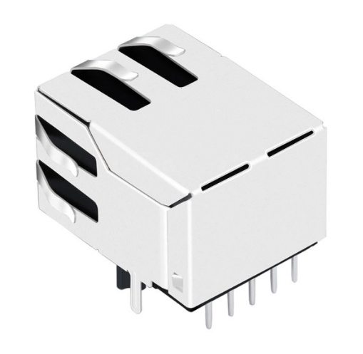 TW27415A63NL, 1000 Base Gigabit RJ45 MagJack Tab Up with Green&Yellow/ Green Led - TeleWire Technology