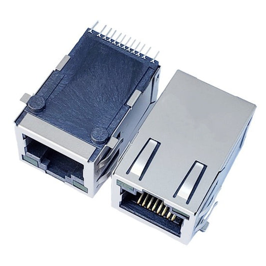 TW20776ACNL, 10/100 Base SMT RJ45 with Transformer Tab Up with Green/Green Led - TeleWire Technology