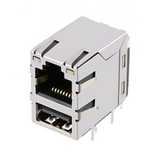 TWU4947AONL, 1000 Base RJ45 dengan Tunggal USB dengan Tab Penjana Atas dengan Jingga&Hijau/ Kuning Led